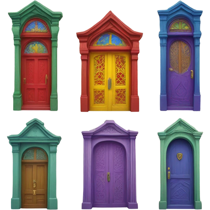 Coloursful doors emoji