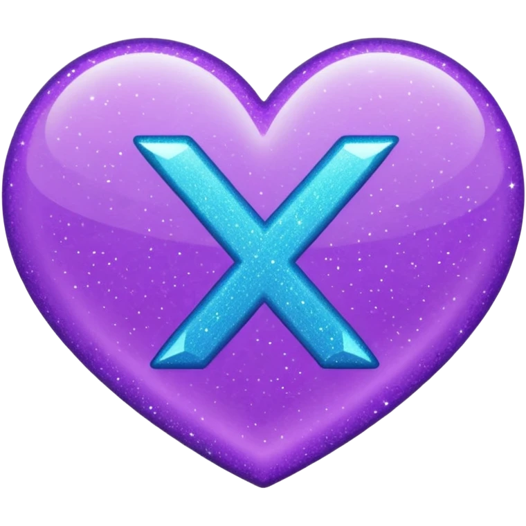 glitter purple and cian checkmark emoji