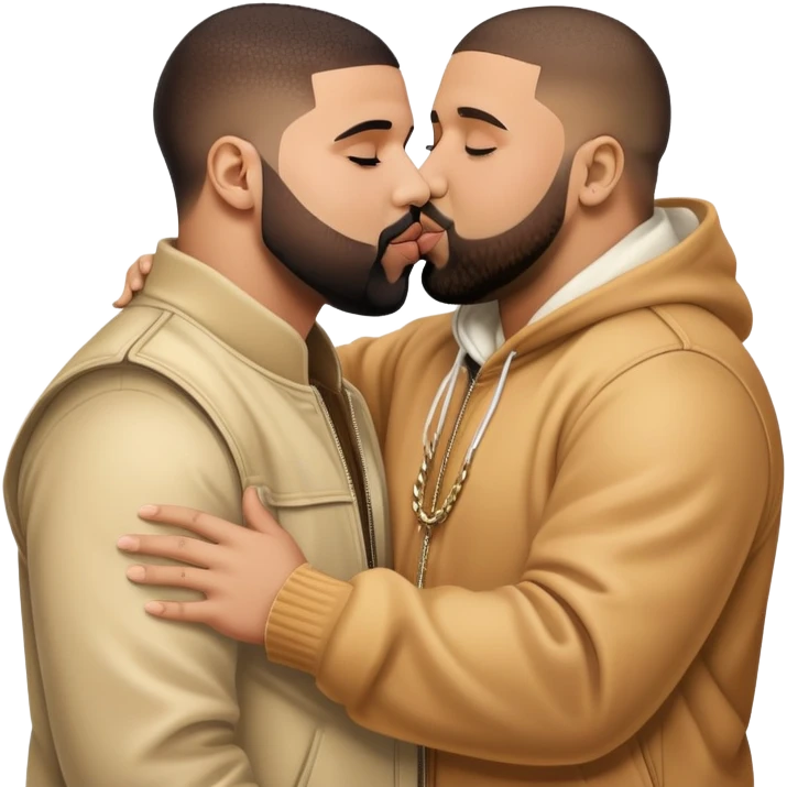 drake and dj khaled kissing emoji