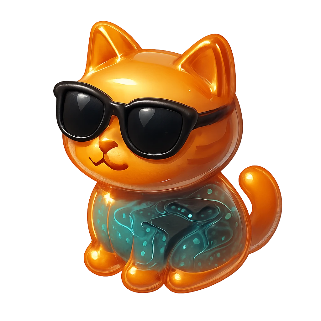 Cat wearing sunglasses emoji