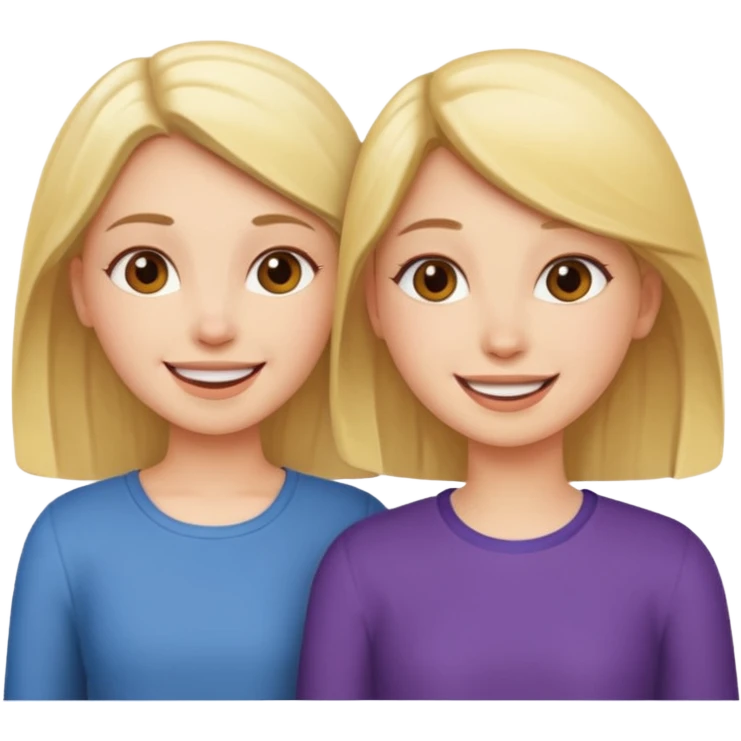 Две девушки общаются  emoji