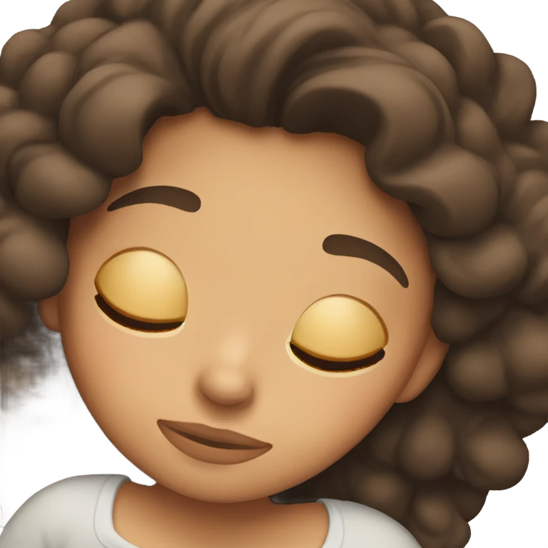 Brunette girl sleeping emoji