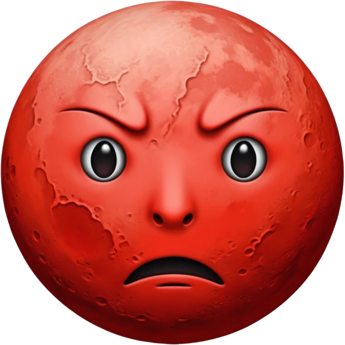 a red moon with no face just pure terror  emoji