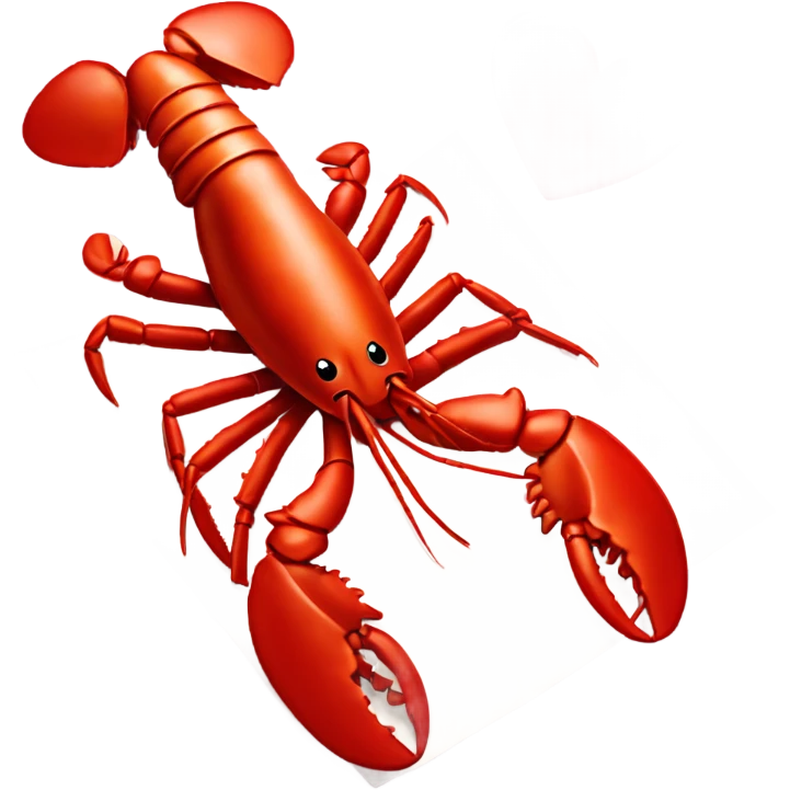 lobster sitting on top of valentine card emoji
