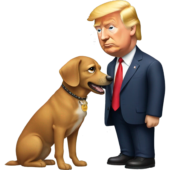 Trump with dog emoji