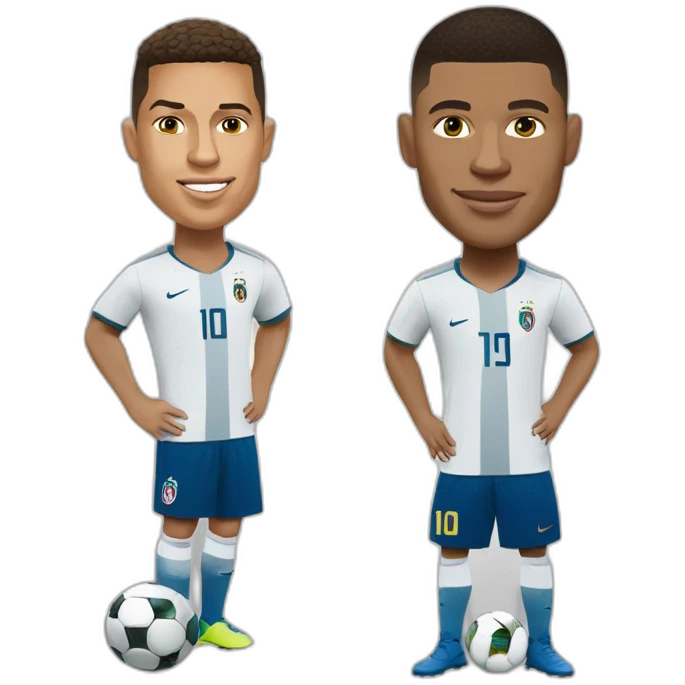 Ronaldo et Mbappé emoji