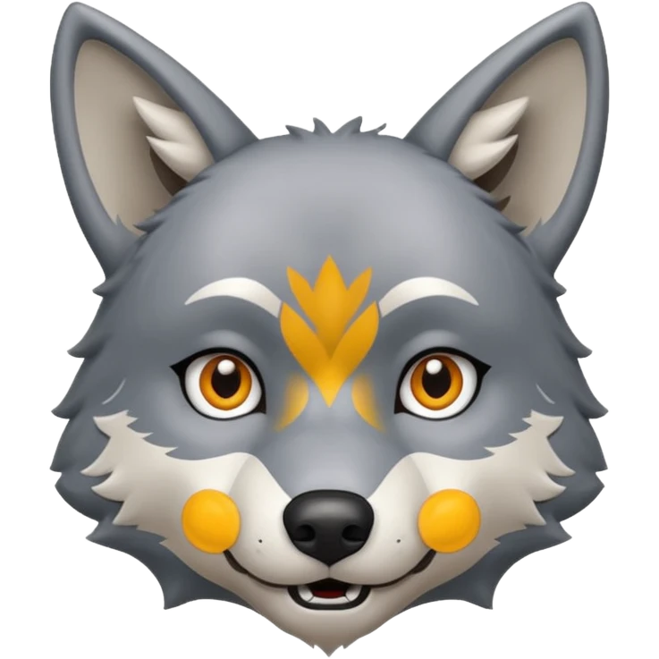 wolf, playful emoji