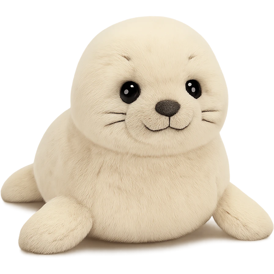 cute baby seal jellycat plushie emoji