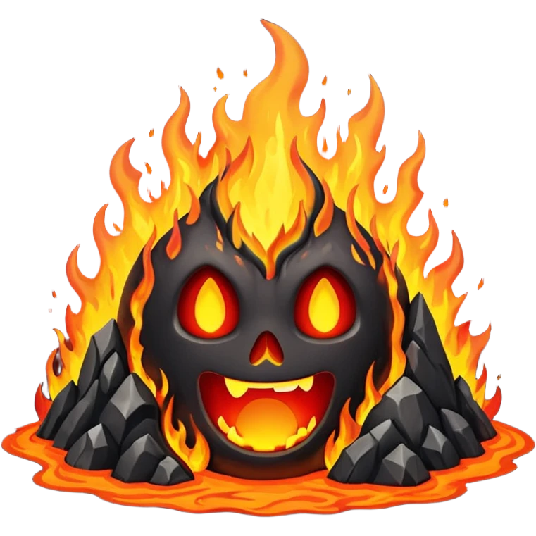A fireland in hell emoji