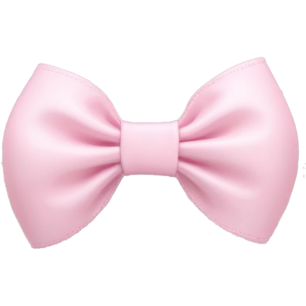 Coquette bow light baby pink emoji