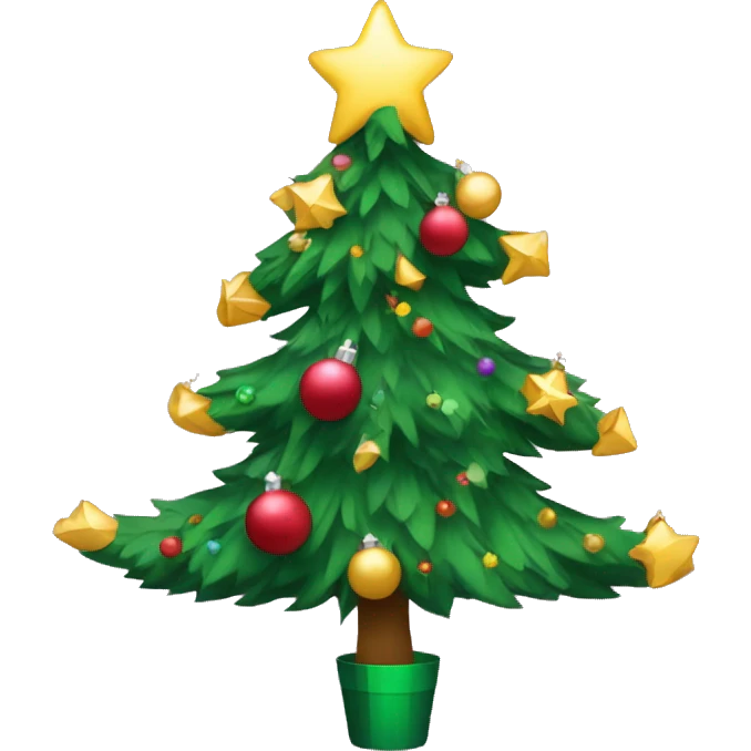 Coquette Christmas tree emoji