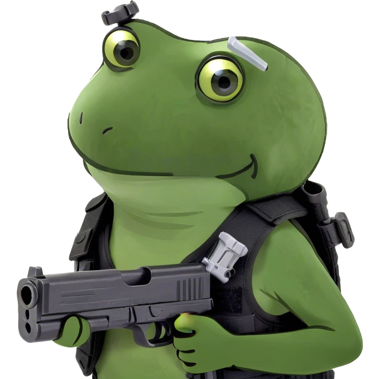 holding a gun emoji