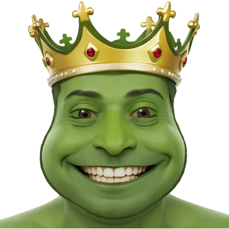 smiling man with crown emoji