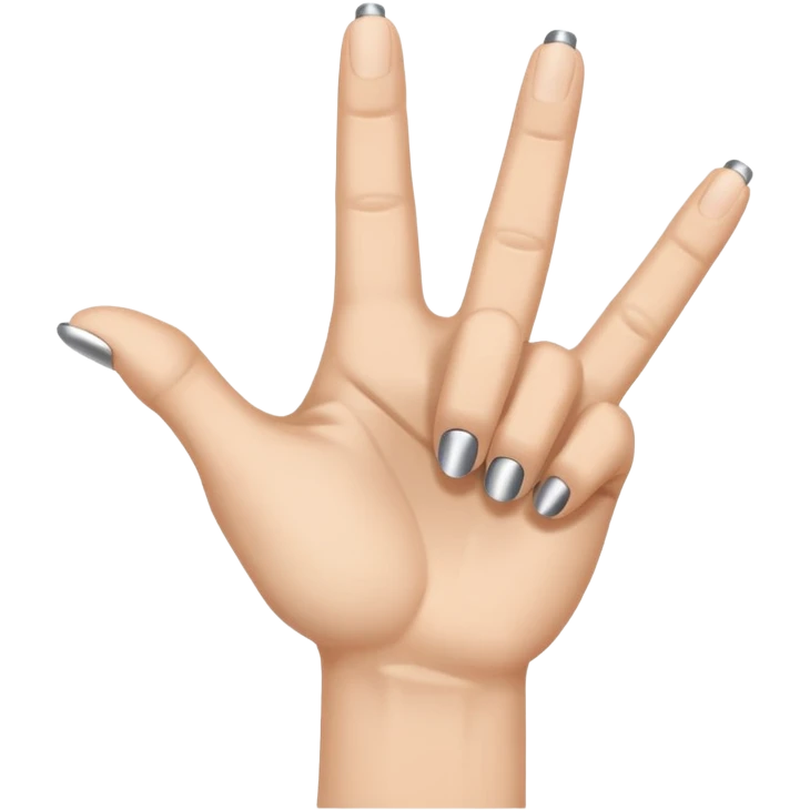 hand making the 'rock on' gesture, heavy metal fan style emoji