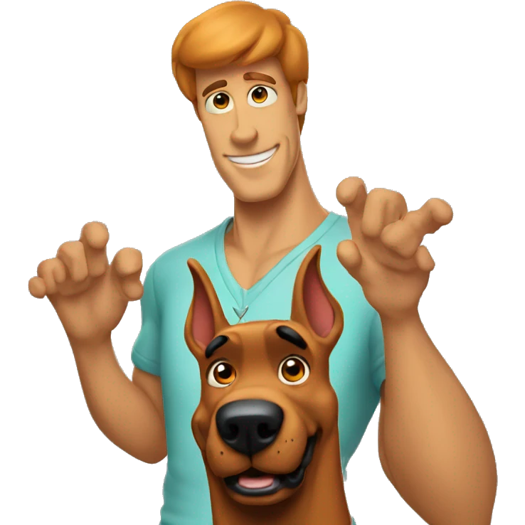 three scooby doo emoji
