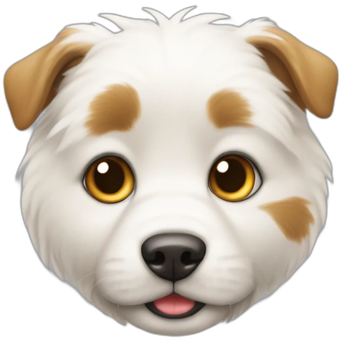 Un moitié chat moitié chien emoji