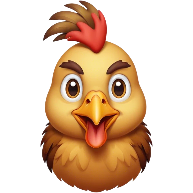 a dumb chicken emoji