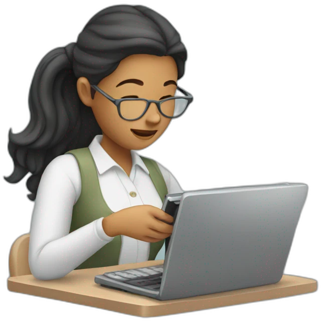 woman typing on her phone emoji