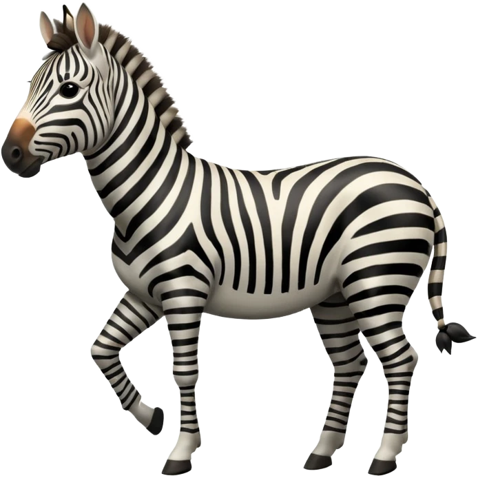 Зебра машет копытом emoji