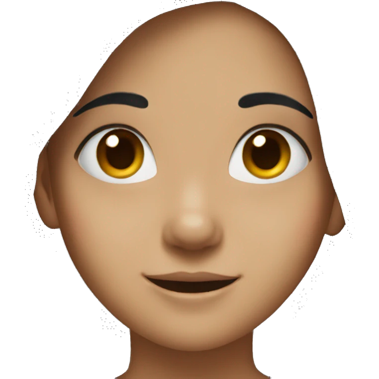 smiling girl with black hair emoji