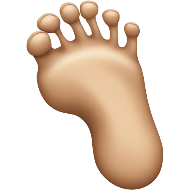 Monkey shaped foot emoji