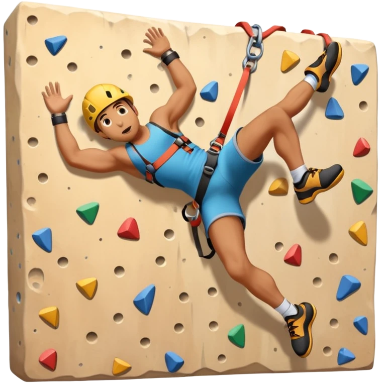 Fall off climbing wall emoji