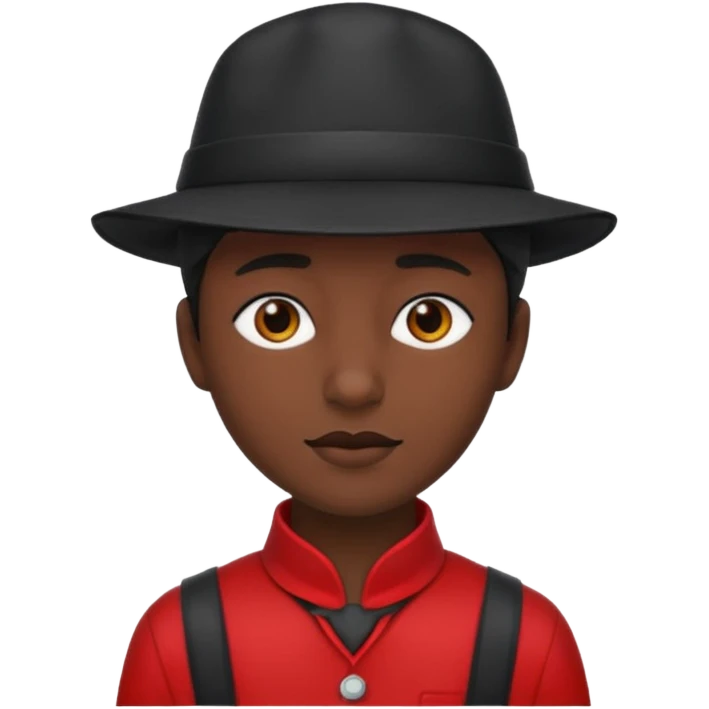 Typische zwartepiet, de knecht van Sinterklaas, met een pietenpak, kraag, muts emoji