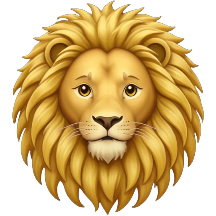 Dreadlocked lion emoji