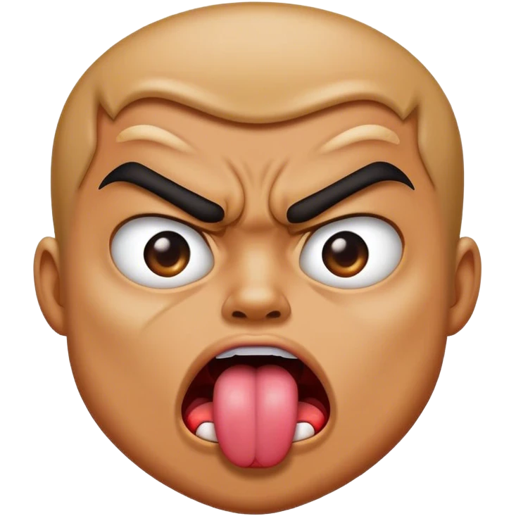 Angry sticking tongue out emoji