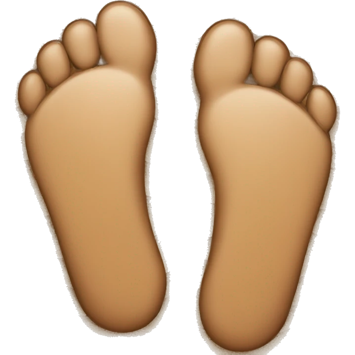 Brown feet with sand on it emoji