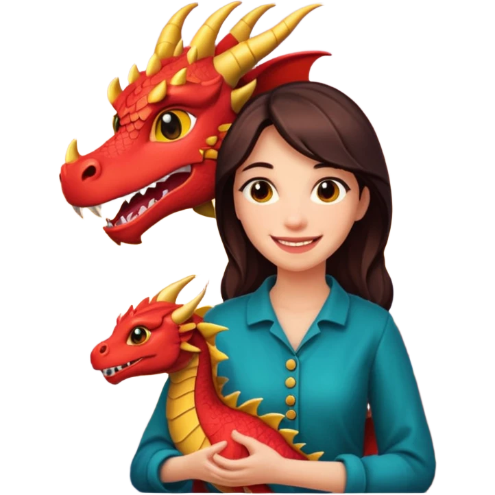 Sara from the dragon puppeteer sun set sara emoji