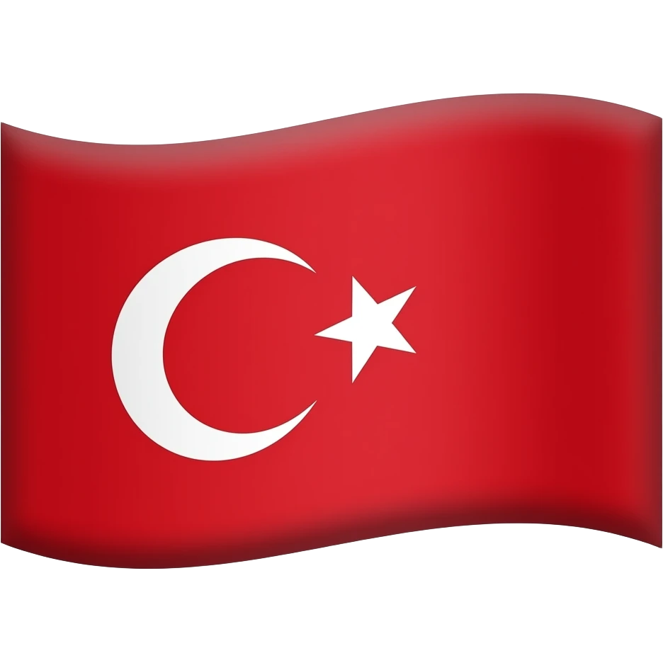 Türkiye bayrağı ama kırmızı değilde mavi emoji