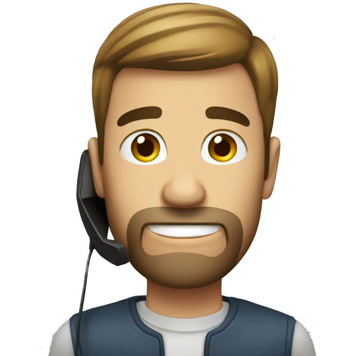 man speaking on smartphone emoji