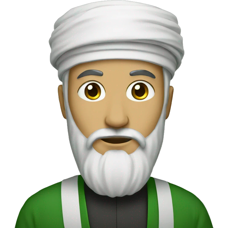 islamic scholar with green headwear emoji