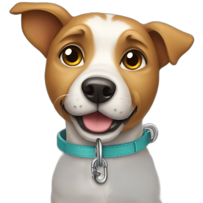 dog with collar and leash emoji
