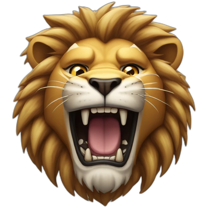 Brutal pumped-up lion emoji