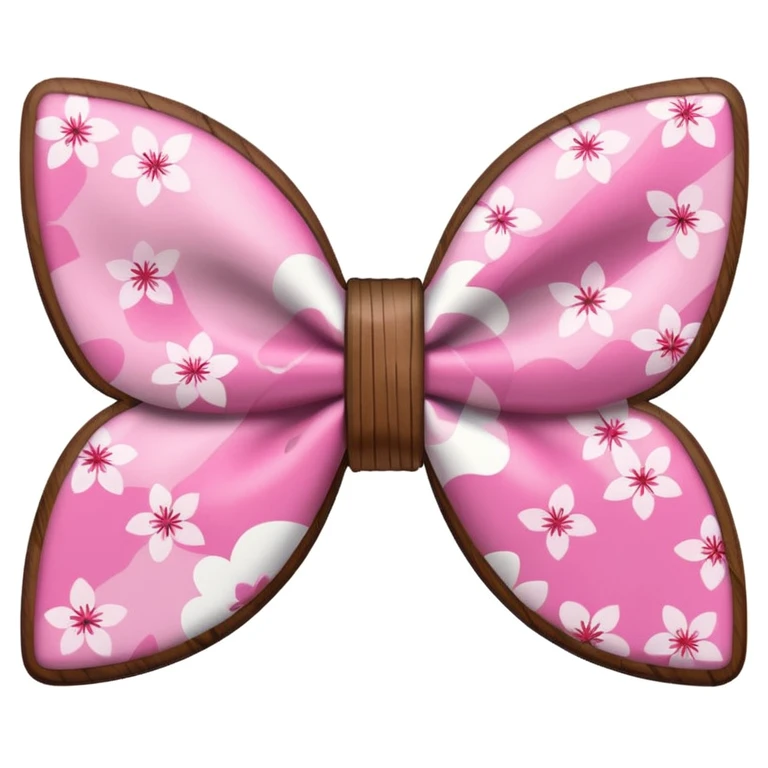 sakura bow with camo pattern emoji