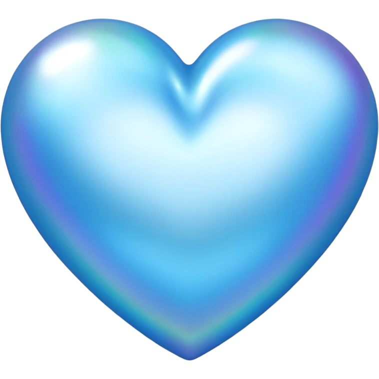 Blue azure pearly heart emoji