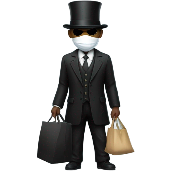 Robber with top hat emoji