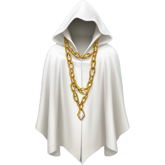 empty white crystal magical robes covered with chains emoji