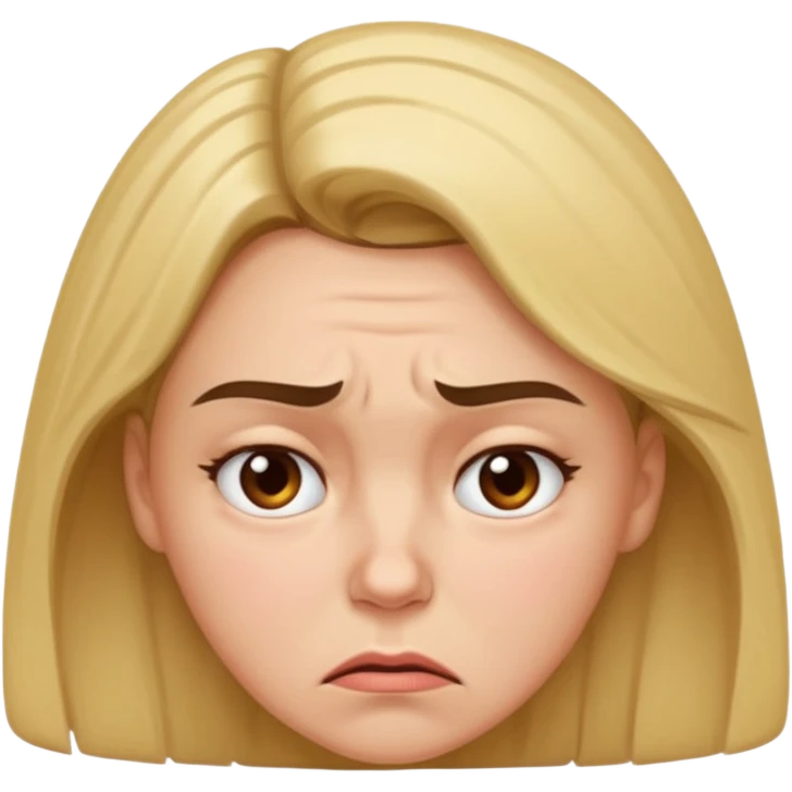 Una mujer estresada emoji