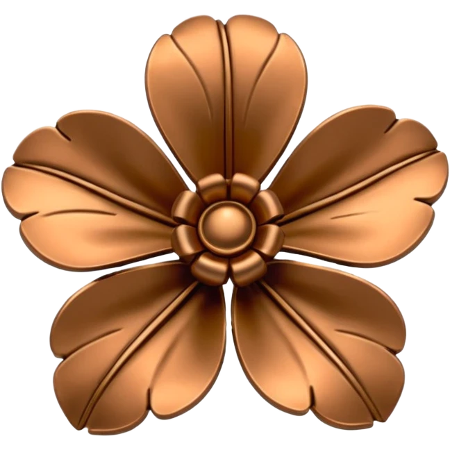 a bronze metal flower  emoji