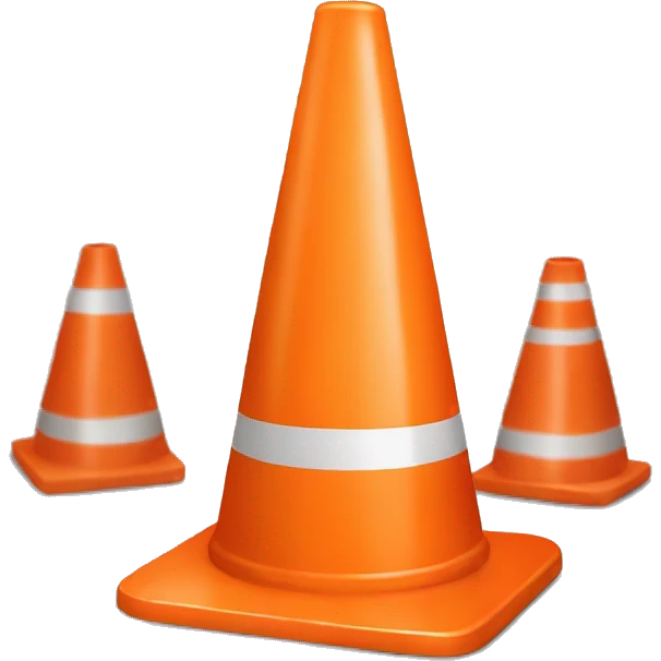 orange traffic cone emoji