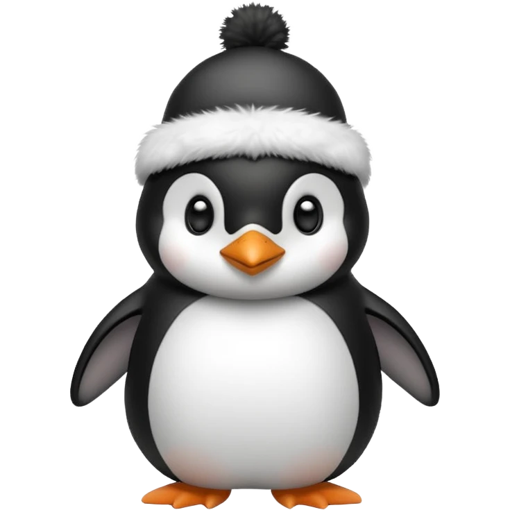 Penguin with tiny hat emoji