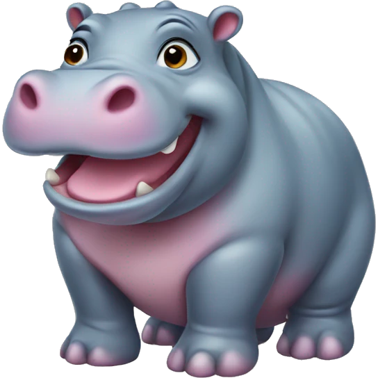 Mini hippo emoji