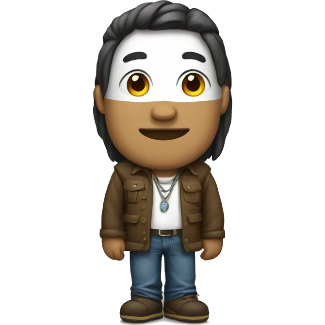 persona con un totem digital emoji