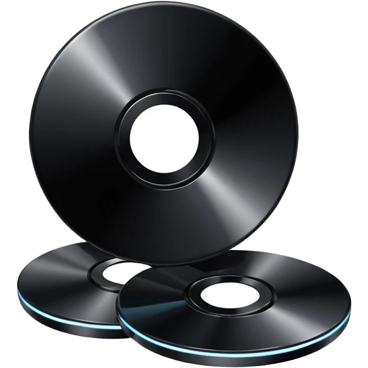 two black computer disk emoji