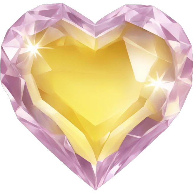 yellow crystal heart emoji