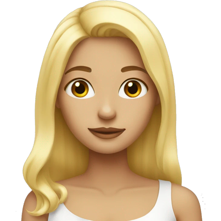 Blonde girl in love emoji