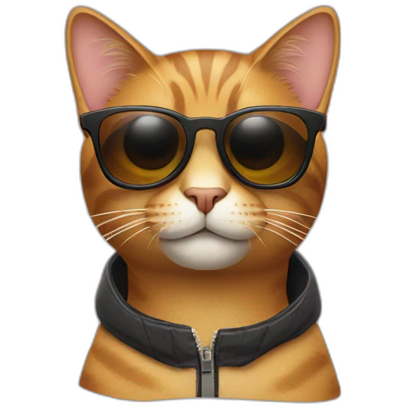 Cat with sunglasses emoji
